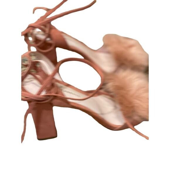 Heels Loeffler Randall sandles ankle-strap hi heel 4” pink suede - Picture 3 of 5